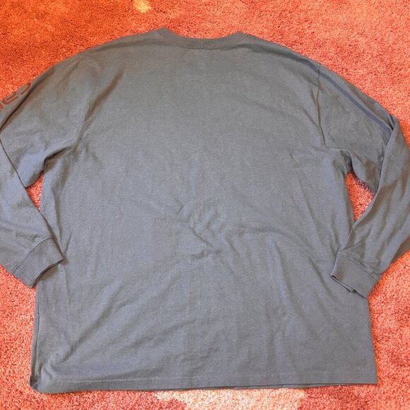 Carhartt Mens TShirt 2XL Loose Fit Heavyweight Long Sleeve Graphic Blue K231 H24 - Picture 5 of 5